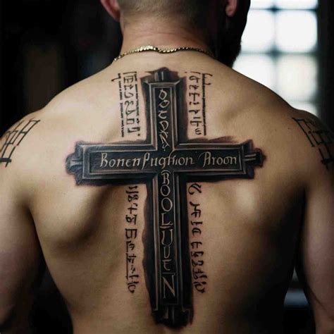 Tattoo On Back Cross