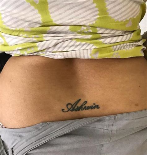 Tattoo On Lower Back Name