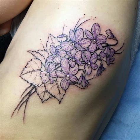Tattoo Purple Flowers