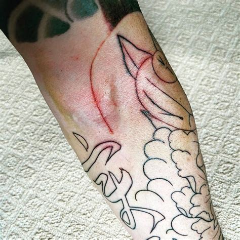 wtattooonringfinger8 Tattoo Over Scar On Arm Arm 3d