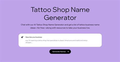 Tattoo Shop Name Generator