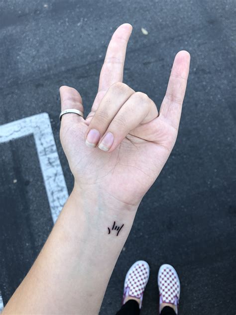 Tattoo Sign Language I Love You