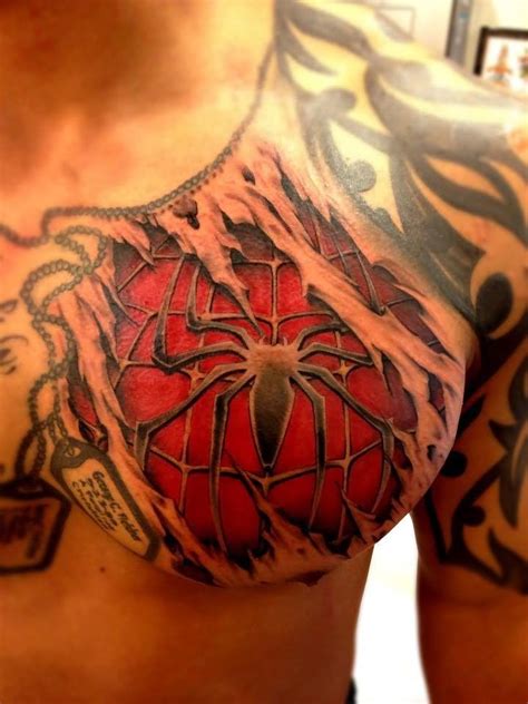 Tattoo Spiderman Chest