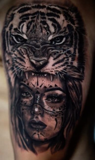 Tattoo Tiger Woman