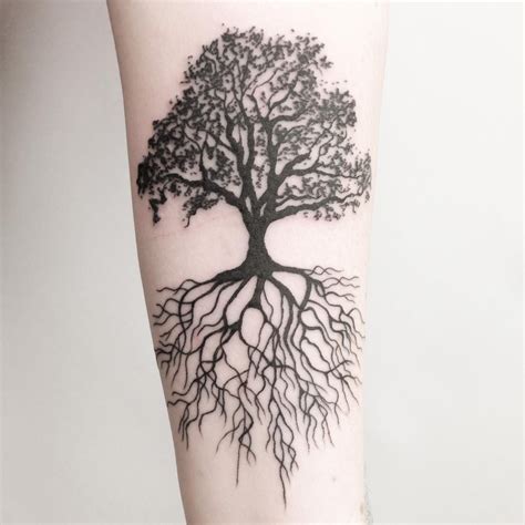 Tattoo Tree With Roots