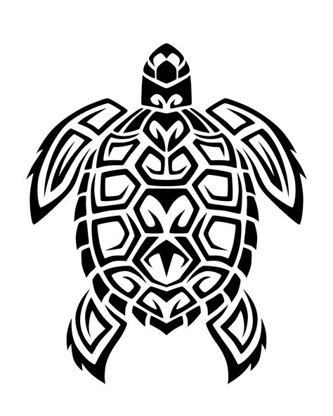 Tattoo Tribal Sea Turtle