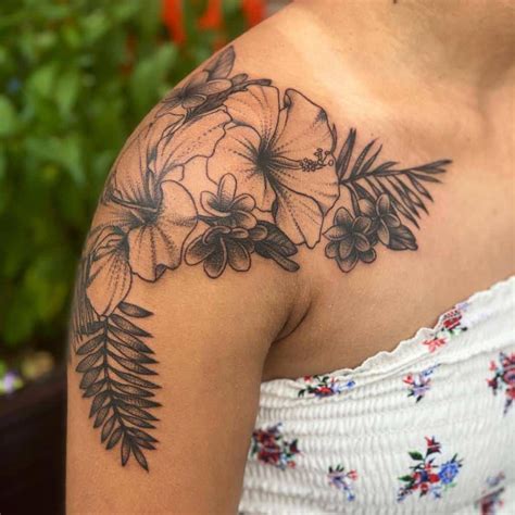 Tattoo Tropical Flowers