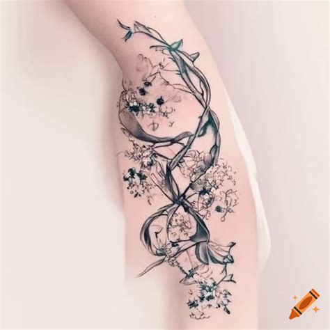 Tattoo Vines With Flowers