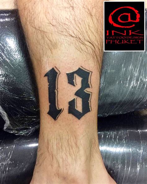 Tattoo With Number 13