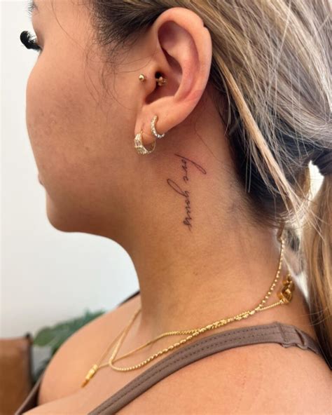 Tattoo Words On Neck