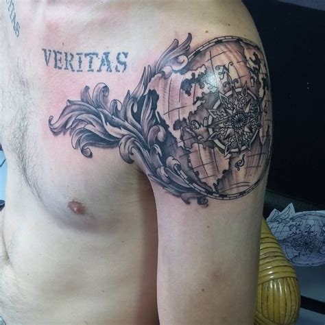 40 World Map Tattoos That Will Ignite Your Inner Travel