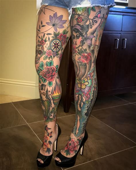 Tattooed Legs Woman