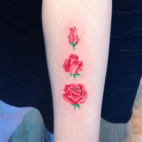 Orange rose buds tattoo Rose bud tattoo, Tattoos, Rose
