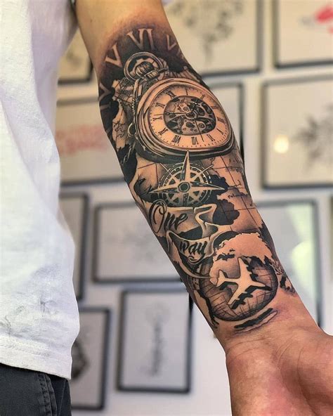 tattoo Flower sleeve on lower arm Flower sleeve