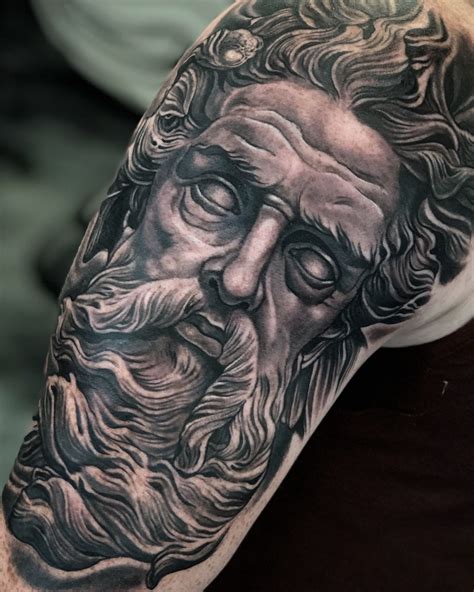 Half Sleeve Zeus Greek God Tattoo