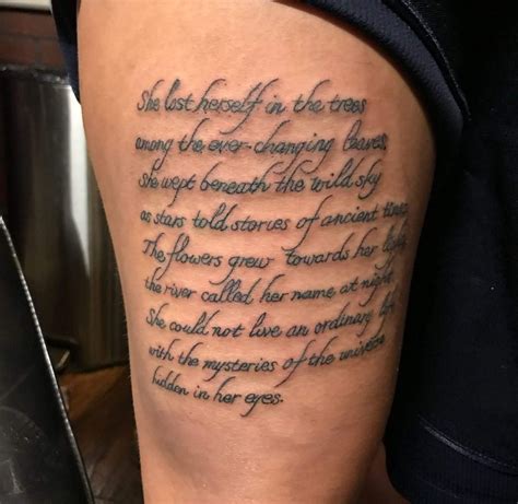 Tattoos Of Poems