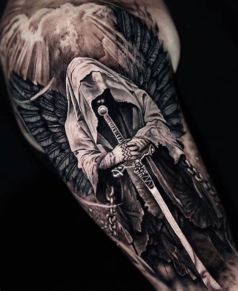 Tattoos Of Warrior Angels