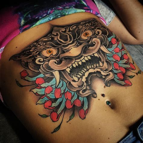 54 Hottest Stomach Tattoos For Women CoverUp Design