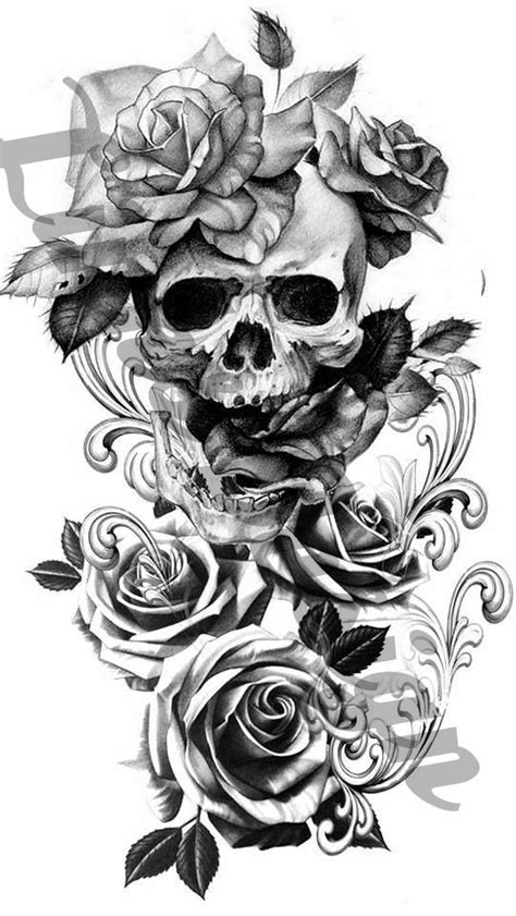Tattoos With Skulls And Roses