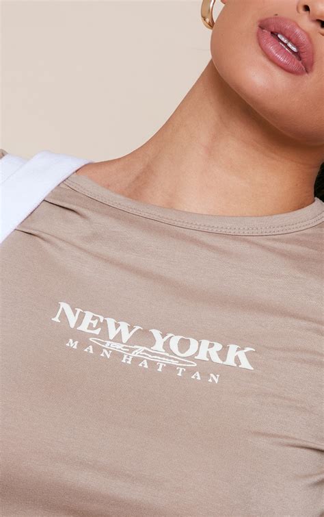 Style up your wardrobe with a chic Taupe Graphic Tee