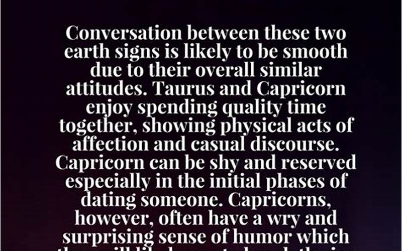 Taurus And Capricorn Relationship