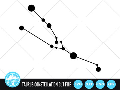Unleashing the Cosmic Beauty: Discover the Majesty of Taurus Constellation with our Stunning SVG Collection!