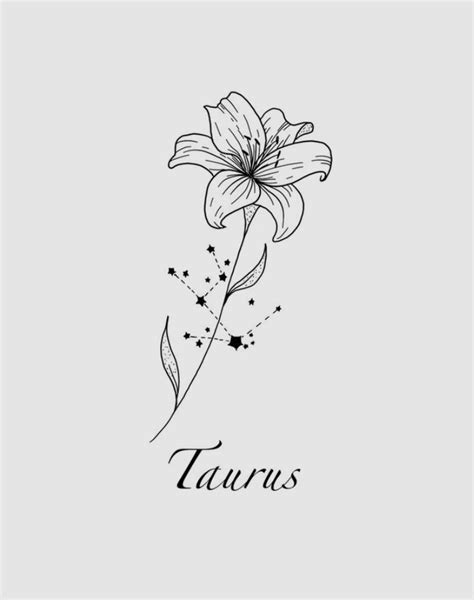 Taurus Flower Tattoo