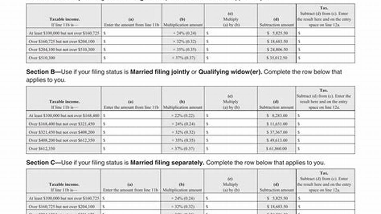 Tax Computation Worksheet 2024 Pdf