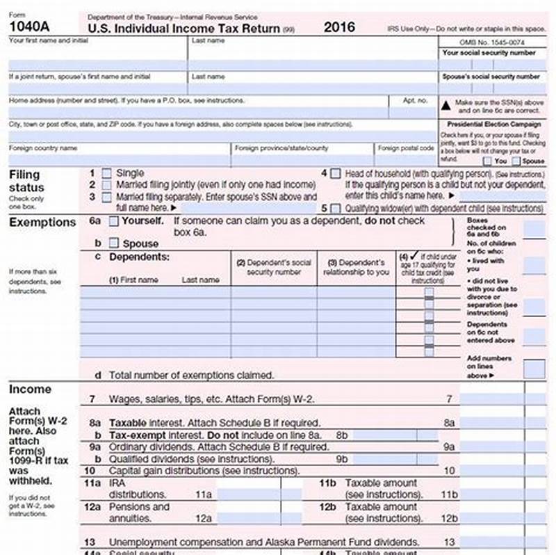 Tax Return Form Example