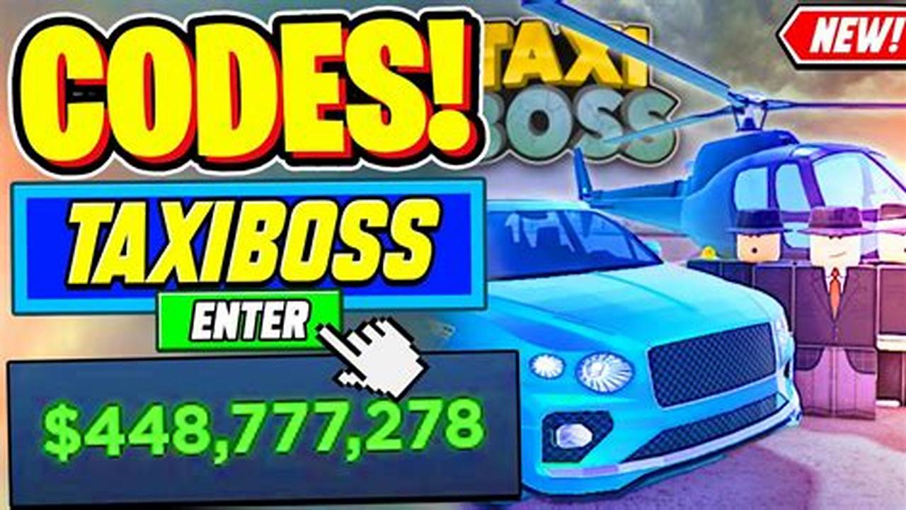 Taxi Boss Codes 2025 Roblox 2025