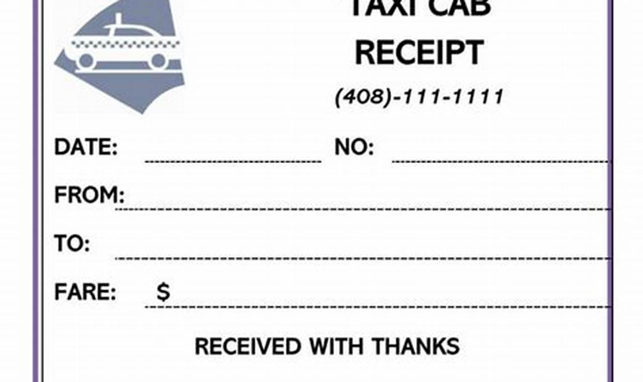 Taxi Receipt Sample: Tips for Hassle-Free Expense Tracking