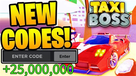 Taxi Boss Codes For July 2023 - Roblox