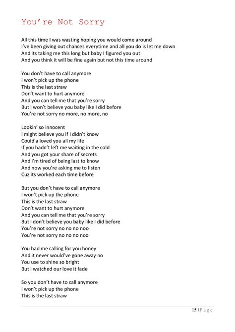 Taylor Swift Lyrics Printable