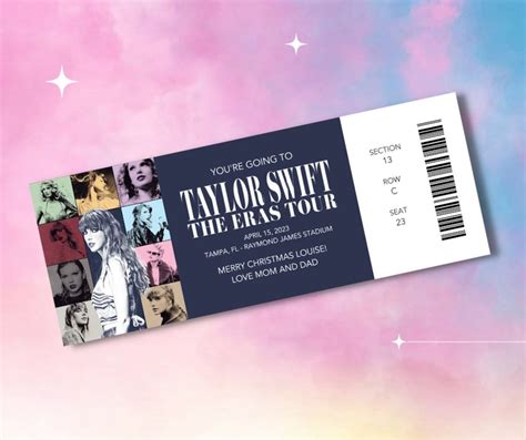 Taylor Swift Eras Tour Ticket Template