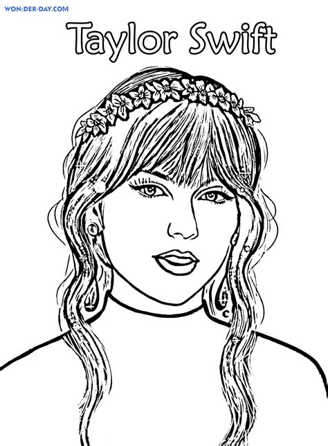 Taylor Swift Printable Coloring Pages