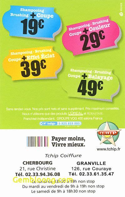 Tchip Coiffure Nice Tarif