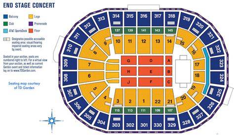 Td Garden Boston Seating Chart Concerts