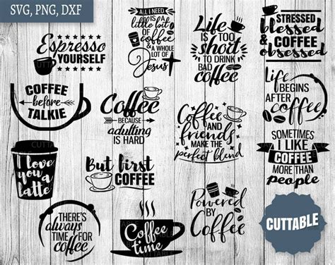 Download Tea Quotes Bundle Commercial Use DXF Files
