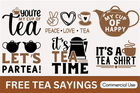 Download Tea Quotes Bundle Commercial Use For Crafts