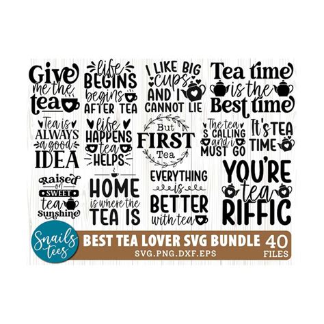 Download Tea Quotes Bundle Files For Crafts