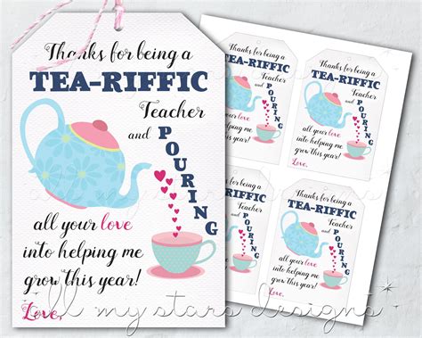 Tea Riffic Teacher Printable Free