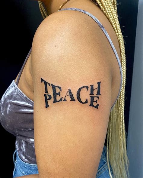 Teach Peace Tattoo
