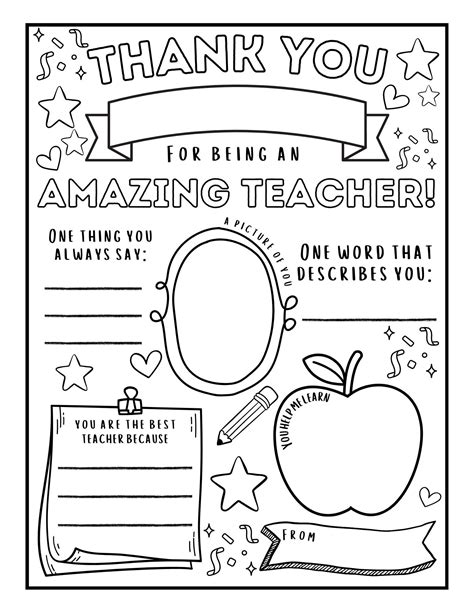 Teacher Appreciation Week Coloring Pages