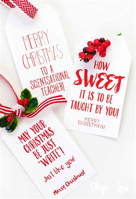 Teacher Christmas Gift Tags Printable