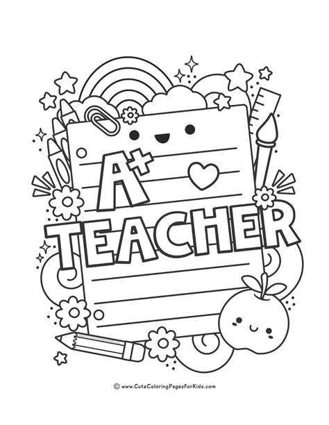 Teacher Coloring Pages Easy