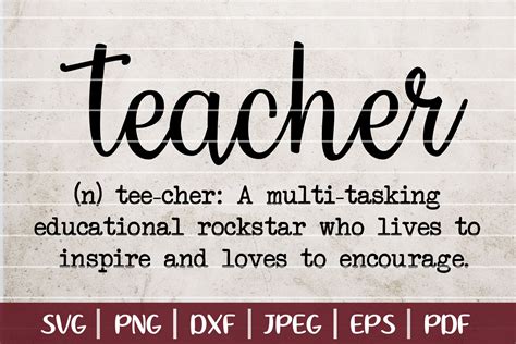 Download Teacher Definition Cut File DXF Files