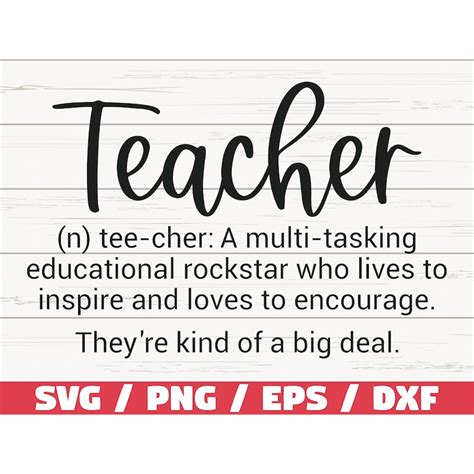 Download Teacher Definition Cut File For Cricut