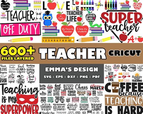 Download Teacher Design Bundle For Cricut