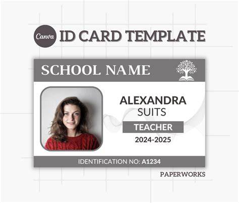 Teacher ID Card Template