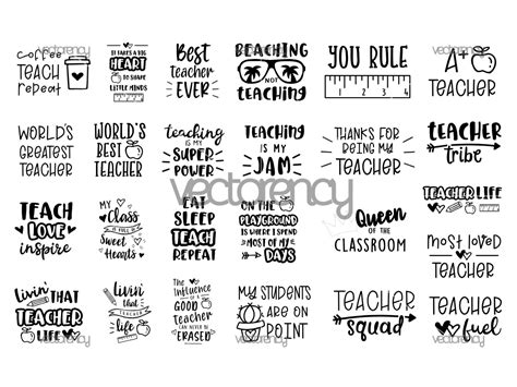 Download Teacher Quotes Bundle for Cricut Machine
